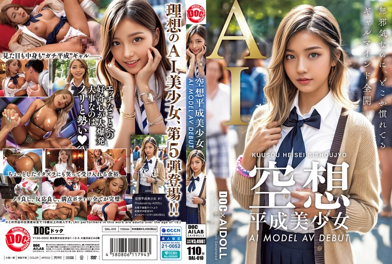 【種付けプレス中出し】h_1711dal00010　空想平成美少女 AI MODEL AV DEBUT　　DOC AI LAB